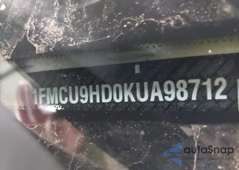 2019 Ford Escape Sel z USA, uszkodzony, nr VIN 1FMCU9HD0KUA98712